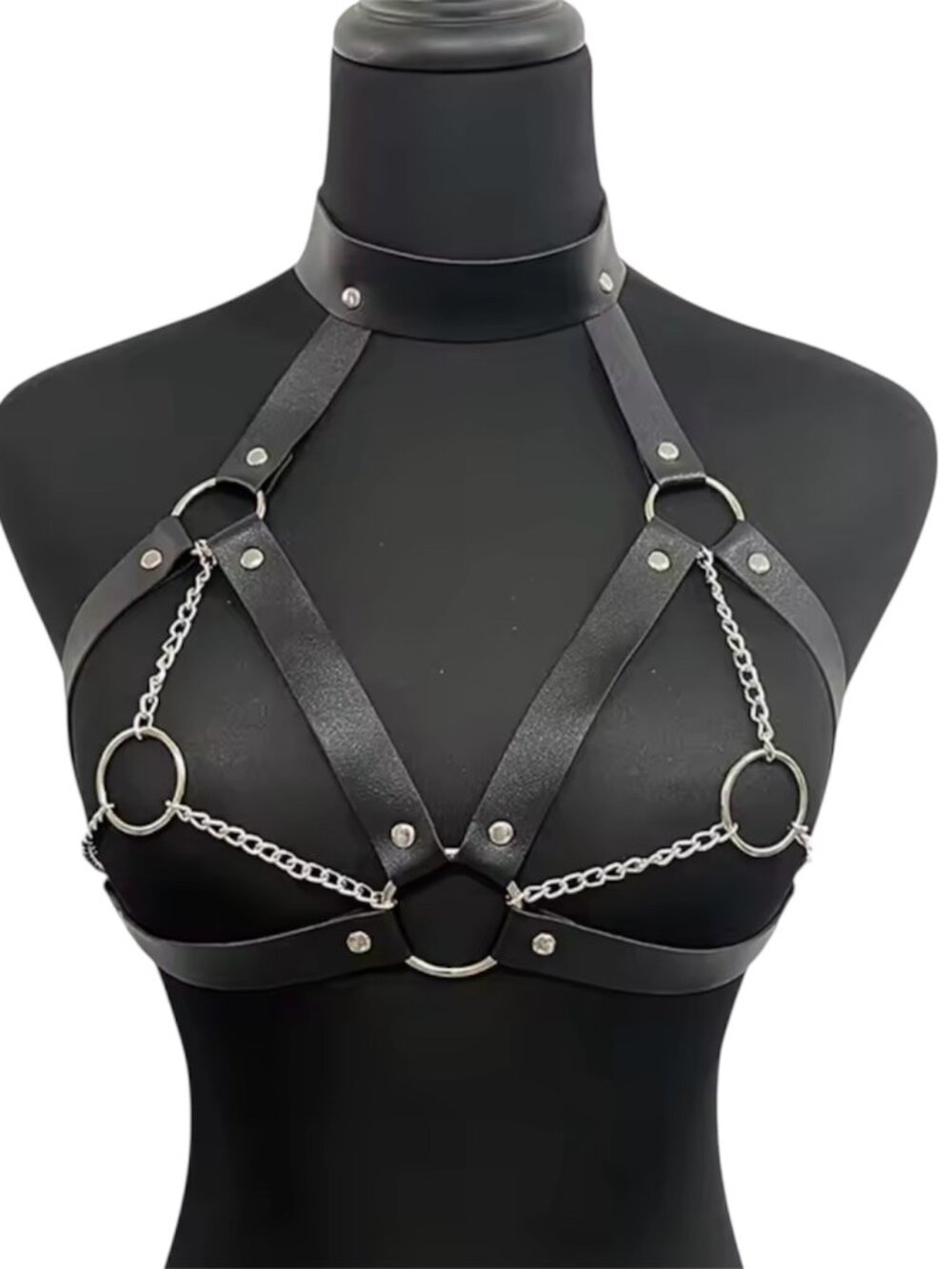 Women Bondage Body Lingerie Goth Crop Top Harness